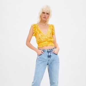 Fun sequined yellow top